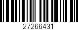 Código de barras (EAN, GTIN, SKU, ISBN): '27266431'