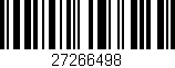 Código de barras (EAN, GTIN, SKU, ISBN): '27266498'