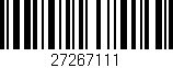 Código de barras (EAN, GTIN, SKU, ISBN): '27267111'