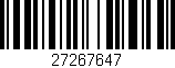 Código de barras (EAN, GTIN, SKU, ISBN): '27267647'