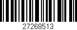 Código de barras (EAN, GTIN, SKU, ISBN): '27268513'