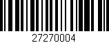 Código de barras (EAN, GTIN, SKU, ISBN): '27270004'