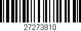 Código de barras (EAN, GTIN, SKU, ISBN): '27273810'