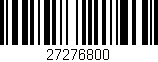 Código de barras (EAN, GTIN, SKU, ISBN): '27276800'