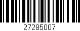 Código de barras (EAN, GTIN, SKU, ISBN): '27285007'