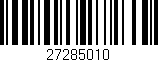 Código de barras (EAN, GTIN, SKU, ISBN): '27285010'