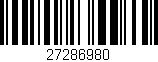 Código de barras (EAN, GTIN, SKU, ISBN): '27286980'