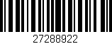 Código de barras (EAN, GTIN, SKU, ISBN): '27288922'