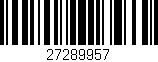 Código de barras (EAN, GTIN, SKU, ISBN): '27289957'