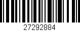 Código de barras (EAN, GTIN, SKU, ISBN): '27292884'