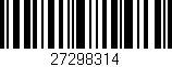 Código de barras (EAN, GTIN, SKU, ISBN): '27298314'