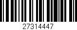 Código de barras (EAN, GTIN, SKU, ISBN): '27314447'