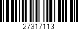 Código de barras (EAN, GTIN, SKU, ISBN): '27317113'