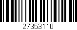 Código de barras (EAN, GTIN, SKU, ISBN): '27353110'