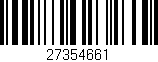 Código de barras (EAN, GTIN, SKU, ISBN): '27354661'