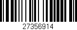 Código de barras (EAN, GTIN, SKU, ISBN): '27356914'