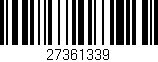 Código de barras (EAN, GTIN, SKU, ISBN): '27361339'