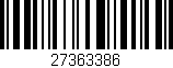 Código de barras (EAN, GTIN, SKU, ISBN): '27363386'