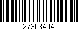 Código de barras (EAN, GTIN, SKU, ISBN): '27363404'