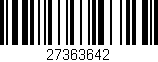 Código de barras (EAN, GTIN, SKU, ISBN): '27363642'