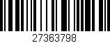 Código de barras (EAN, GTIN, SKU, ISBN): '27363798'