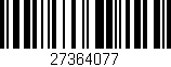 Código de barras (EAN, GTIN, SKU, ISBN): '27364077'