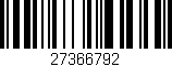 Código de barras (EAN, GTIN, SKU, ISBN): '27366792'