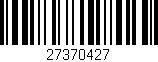 Código de barras (EAN, GTIN, SKU, ISBN): '27370427'