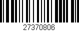 Código de barras (EAN, GTIN, SKU, ISBN): '27370806'