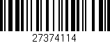 Código de barras (EAN, GTIN, SKU, ISBN): '27374114'