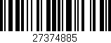 Código de barras (EAN, GTIN, SKU, ISBN): '27374885'
