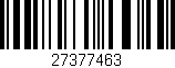 Código de barras (EAN, GTIN, SKU, ISBN): '27377463'