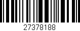 Código de barras (EAN, GTIN, SKU, ISBN): '27378188'