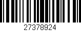 Código de barras (EAN, GTIN, SKU, ISBN): '27378924'