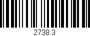 Código de barras (EAN, GTIN, SKU, ISBN): '2738.3'