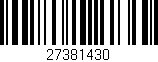 Código de barras (EAN, GTIN, SKU, ISBN): '27381430'