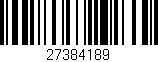 Código de barras (EAN, GTIN, SKU, ISBN): '27384189'