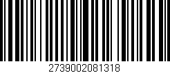 Código de barras (EAN, GTIN, SKU, ISBN): '2739002081318'