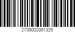 Código de barras (EAN, GTIN, SKU, ISBN): '2739002081325'
