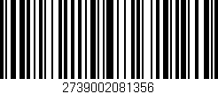 Código de barras (EAN, GTIN, SKU, ISBN): '2739002081356'