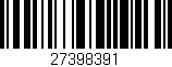 Código de barras (EAN, GTIN, SKU, ISBN): '27398391'