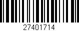 Código de barras (EAN, GTIN, SKU, ISBN): '27401714'