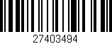 Código de barras (EAN, GTIN, SKU, ISBN): '27403494'