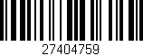 Código de barras (EAN, GTIN, SKU, ISBN): '27404759'