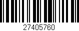 Código de barras (EAN, GTIN, SKU, ISBN): '27405760'