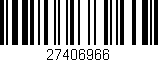 Código de barras (EAN, GTIN, SKU, ISBN): '27406966'