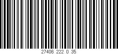 Código de barras (EAN, GTIN, SKU, ISBN): '27406_222_0_35'