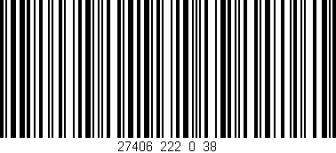 Código de barras (EAN, GTIN, SKU, ISBN): '27406_222_0_38'