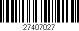 Código de barras (EAN, GTIN, SKU, ISBN): '27407027'