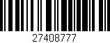 Código de barras (EAN, GTIN, SKU, ISBN): '27408777'